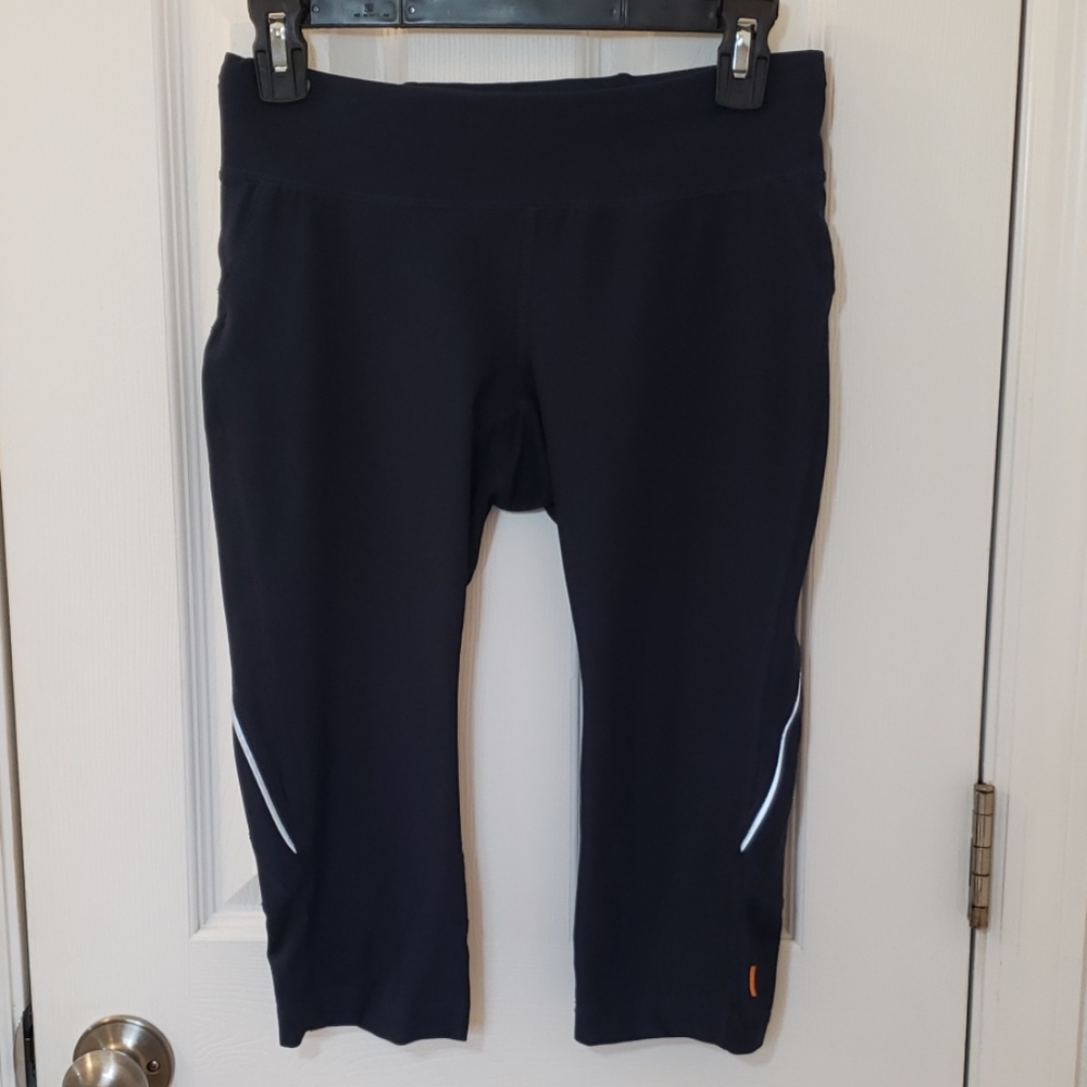 Lucy Leggings Reflective Zippered Pocket Navy Blue